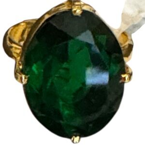 Fashion Jewelry Gold and Deep Green Ring